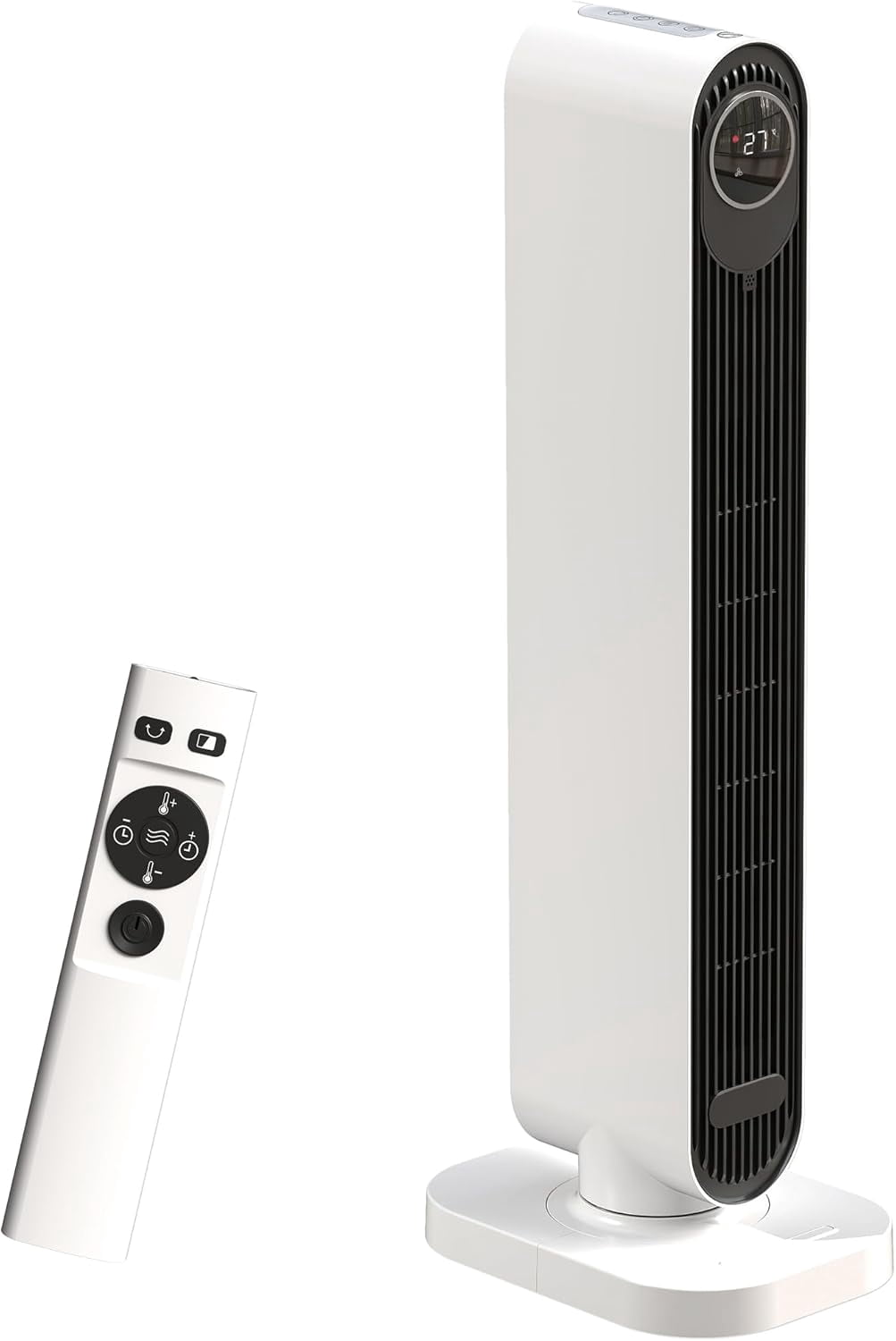 HOMCOM 33 Ceramic Space Heater 2000W Fan Electric Heater with 3 Modes 15H Timer Adjustable Thermostat Oscillation Remote Control Tip-Over and Overheat Protection Low Energy for Bedroom White