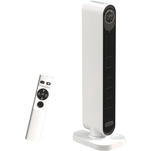 HOMCOM 33 Ceramic Space Heater 2000W Fan Electric Heater with 3 Modes 15H Timer Adjustable Thermostat Oscillation Remote Control Tip-Over and Overheat Protection Low Energy for Bedroom White