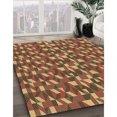 thumbnail image 3 of Ahgly Company Tapis d'Intérieur Lavable en Machine Carré Caramel Brun, 5 Pieds Carré, 3 of 7