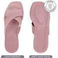 thumbnail image 4 of ROXONI Women Slippers Shower Pool Sandals Criss Cross Bathroom Quick Drying Slippers, 4 of 5