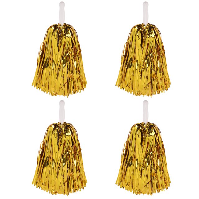 EeaseCA 4pcs Cheerleader Pom Poms Cheerleading Cheering Props for Sports Game Dance Party