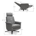 thumbnail image 3 of Costway Massage Recliner Chair Vibrating Sofa w/ Remote Control&Adjustable Headrest Grey, 3 of 10