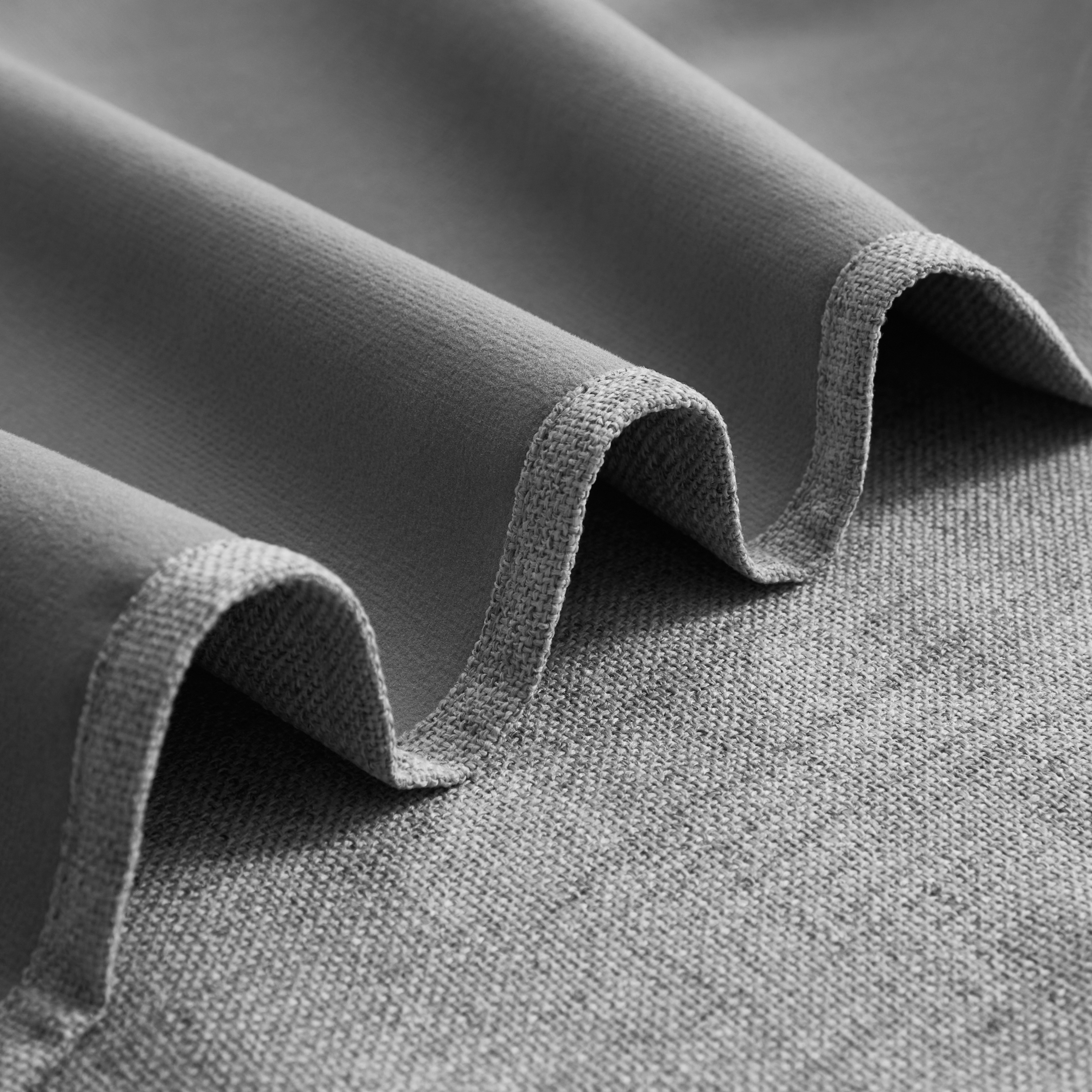 Mainstays Solid Twill Blackout Curtain Panel and Sheers, Set of 4, Soft Silver, 27.5" W x 84" L