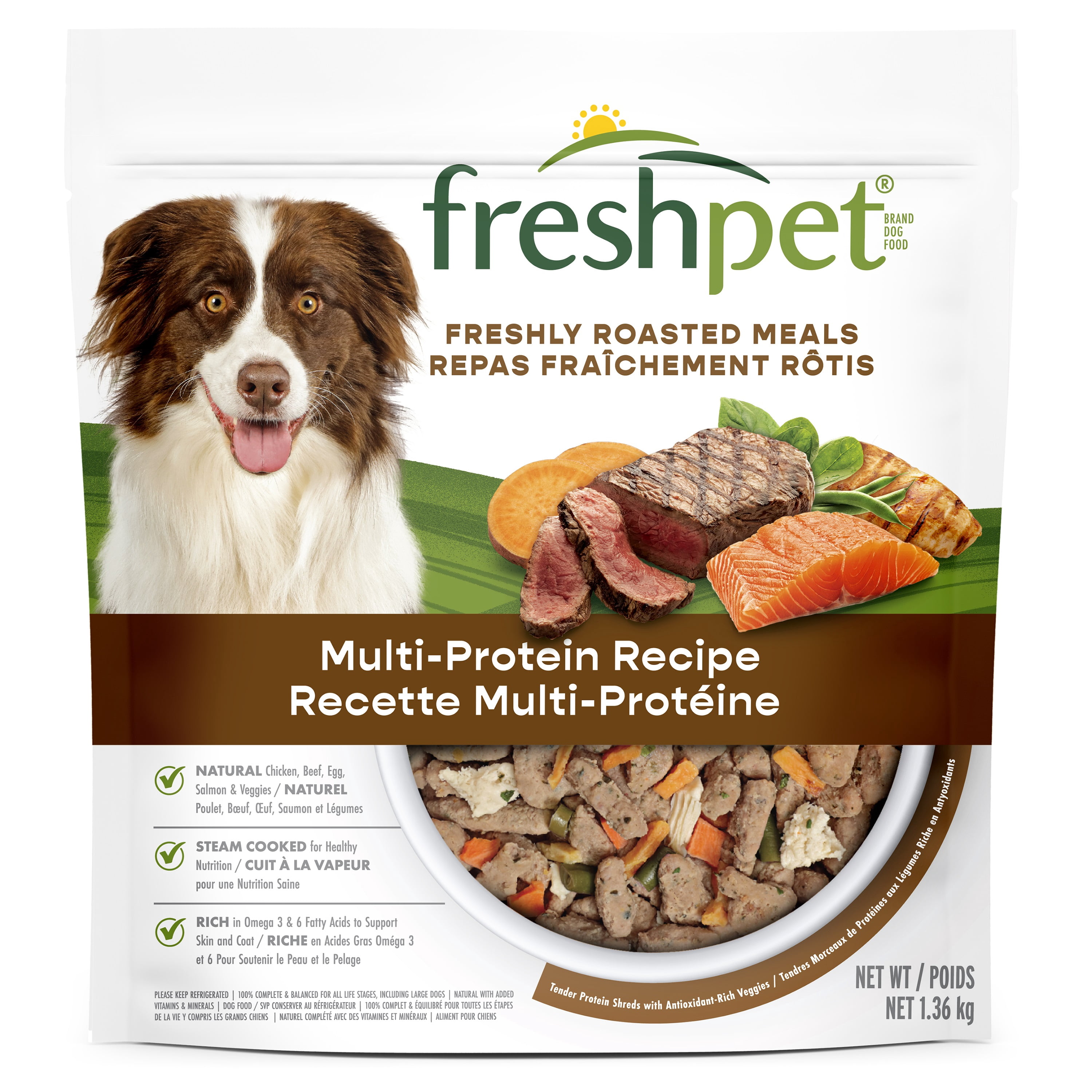 Freshpet Fresh Dog Food, Multi-Protein Recipe, Freshly Roasted Meals 1.36KG