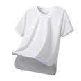 thumbnail image 1 of Men's Plain T-Shirts Polyester Versatile Outdoor Relaxed Summer Comfort, 1 of 7