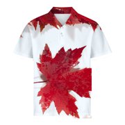 2025 Hommes Feuille d'érable Canada T-shirts T-Shirts T Shirts de poche manches courtes pour hommes Lapel Bouton Chemise Elbows Hommes T-shirts Pack V Col vers le haut Muscle canadien de tee Les T-T-Sshirts pour hommes Slim