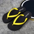 thumbnail image 2 of Flip Flops for Womens Flat Sole Casual Beach Summer Sandals Yellow, 2 of 5