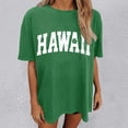 thumbnail image 2 of Tiweut Hauts Décontractés pour Femmes Oversize Vintage Coupe Ample Manches Courtes Col Rond T-Shirts d'Été pour Dame Vert, 2 of 6