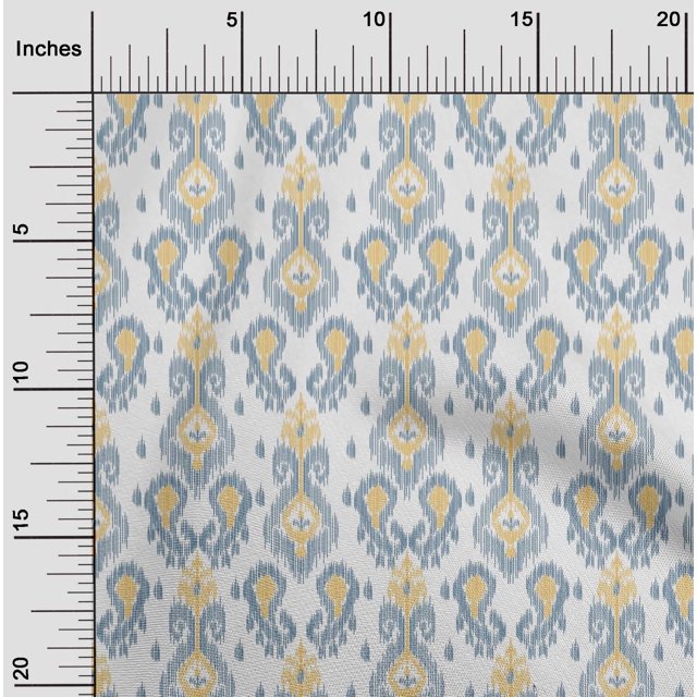 oneOone Viscose Chiffon Fabric Paisley Ikat Decor Fabric Printed BTY 42 Inch Wide