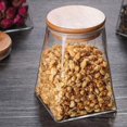 thumbnail image 3 of Bean Storage Tank For Home Kitchen Glass Jars With Lid Sealed Ladder-Shaped Storing Dry Food Transparent Seal Coffee, 3 of 15