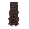 thumbnail image 1 of Thinsony High Temperature Fiber Long Wavy Clip-On Hair Extensions Soft Smooth Adjust Quantity For Best Look Dark brown 55CM, 1 of 6