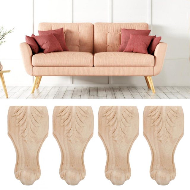 LYUMO Pied de Garde-Robe, 4 Pcs Pieds de Cabinet Sculptés Accessoires de Table Basse pour Hôtel