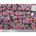 thumbnail image 2 of Soimoi Black polyester Crepe Fabric Insect Watercolor Print Sewing Fabric BTY 42 Inch Wide, 2 of 3