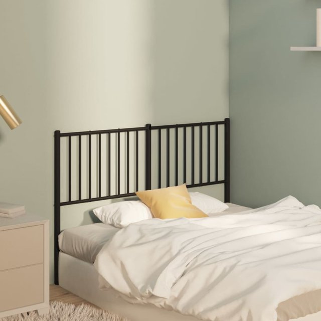 vidaXL Metal Headboard Black 135 cm