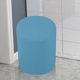 thumbnail image 4 of DOLITY Housses de Pouf Lavables en Machine Housse de Repose-Pieds Housse de Pouf pour Salon Bleu, 4 of 8