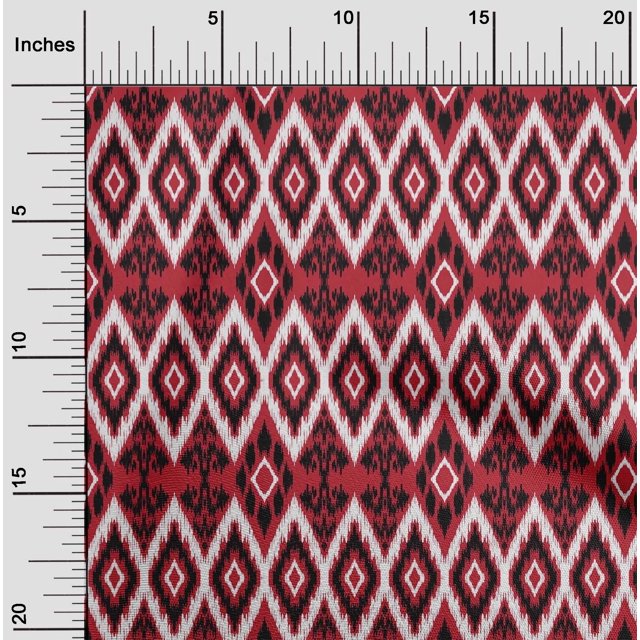oneOone Cotton Flex Fabric Geometric Ikat Decor Fabric Printed BTY 40 Inch Wide