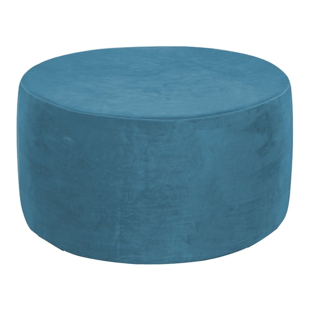 ZheElen Plush Non Slip And Easy To Clean Velvet Ottoman Slipcovers For Folding Storage Stool Applicable Size peacock blue