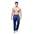 thumbnail image 3 of Tony & Candice Men's Satin Pajama Pants Long PJ Bottoms (Large, Midnight Blue), 3 of 4