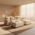 thumbnail image 3 of Olivia - Oversized Corduroy Loveseat W/ Two Ottomans & USB Ports, 3 of 4