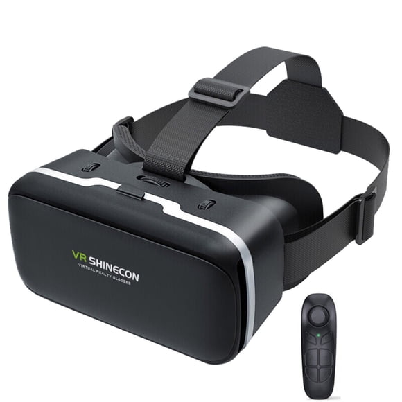 VR Headset, TOUMENY Immersive 3D Virtual Reality Glasses, HD Resin Aspheric Lens Adjustable Phone Holder for 4.7-6.53 Inch Smartphone, Comfortable Elastic Headband Vision Protection for Gaming Movies