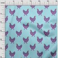 thumbnail image 3 of oneOone Rayon Light Blue Fabric Rooster Cock Craft Projects Decor Fabric Printed By The Yard 56 Inch Wide, 3 of 4