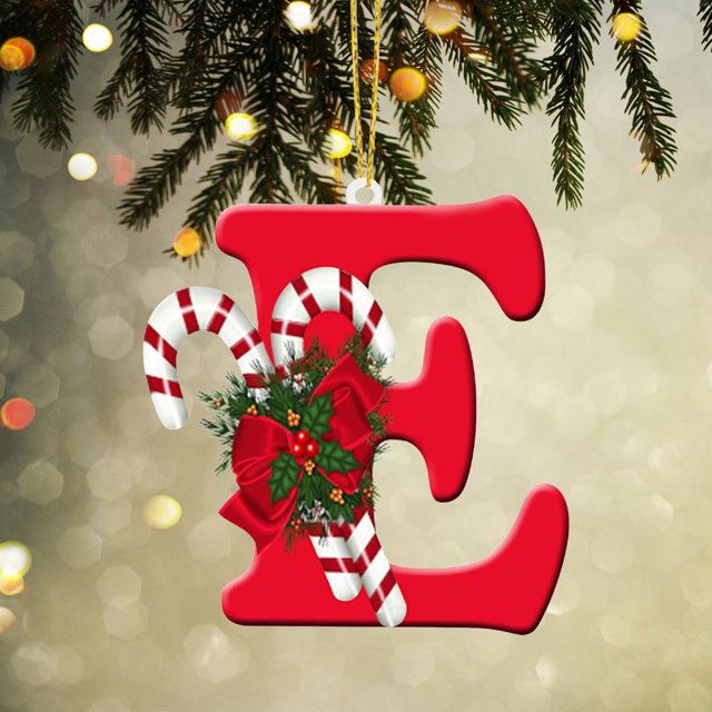 Vaidha 26 Letters Christmas Tree Decoration Pendant Christmas Tree Ornaments Personalized DIY Christmas Ornaments Christmas Decoration Xmas Tree Hanging Decor