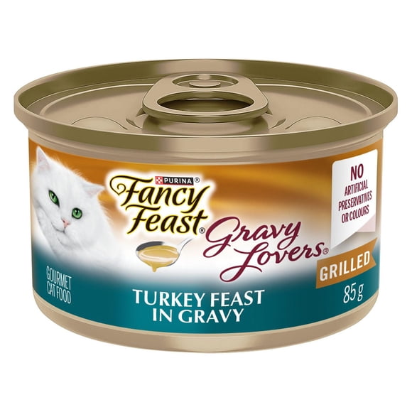 Fancy Feast Gravy Lovers Turkey Feast in Roasted Turkey Flavour Gravy, Wet Cat Food 85g