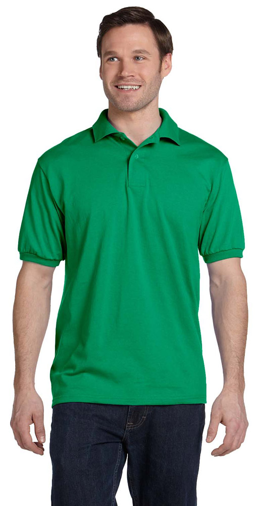 Hanes 054 EcoSmart Polo pour Hommes - Vert Kelly - Très Grand
