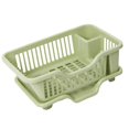 thumbnail image 2 of Luzkey Dish Drying Rack with Drain Tray Dinnerware Organizer Sink Dish Drainer Dish Rack and Drainaboard for Cafe Kitchen Countertop green, 2 of 8