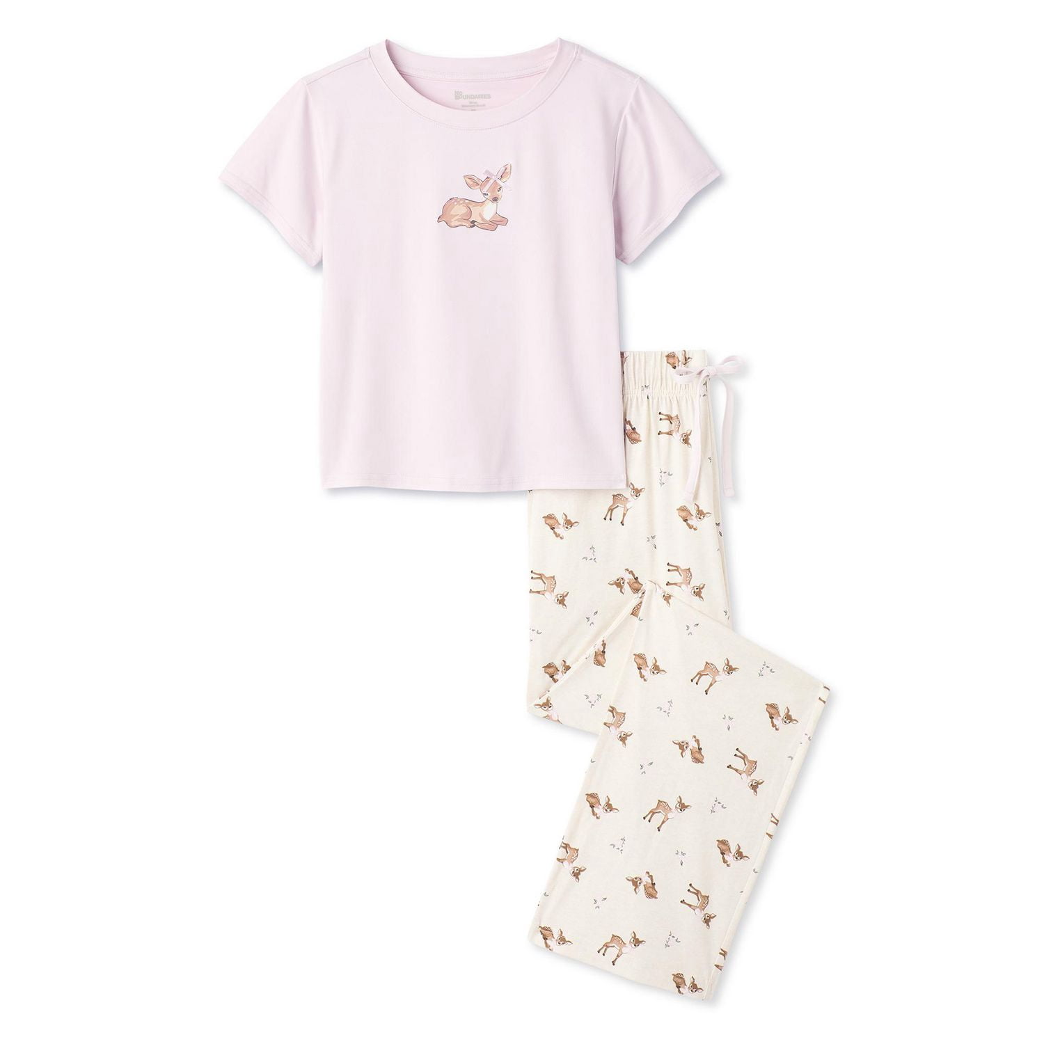 No Boundaries Women's Two Piece Pajama Set