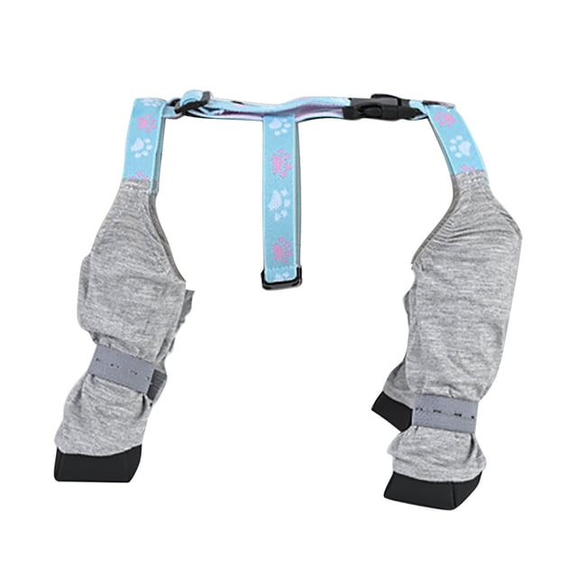 Kcodviy Dog Shoes Dog Suspender Pet Clothes Rack Small Boots Cute Dog Shoes Pet Clothes Closet Winter Breathable Dog Boots with Adjustable Buckle Strap Outdoor Walking Suspender Boots for Dogs(Gray)
