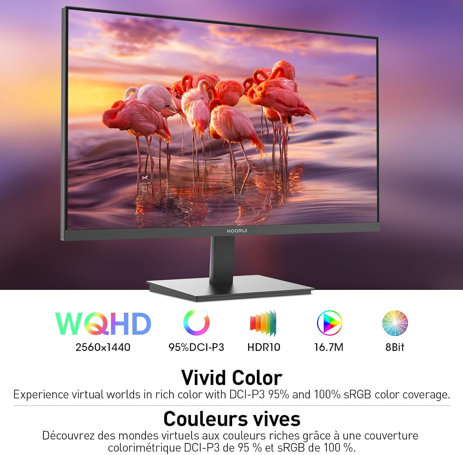 KOORUI E2721H 27IN MONITOR IPS 2K/QHD 2560 X 1440 120HZ 5MS TILT