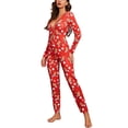 thumbnail image 3 of Faithtur Pyjama Femme Combinaison de Noël Imprimé Dessin Animé une-Pièce, 3 of 6