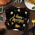 thumbnail image 2 of New Years Eve 20 Pieces Paper Napkins Black Gold Disposable, 2 of 6