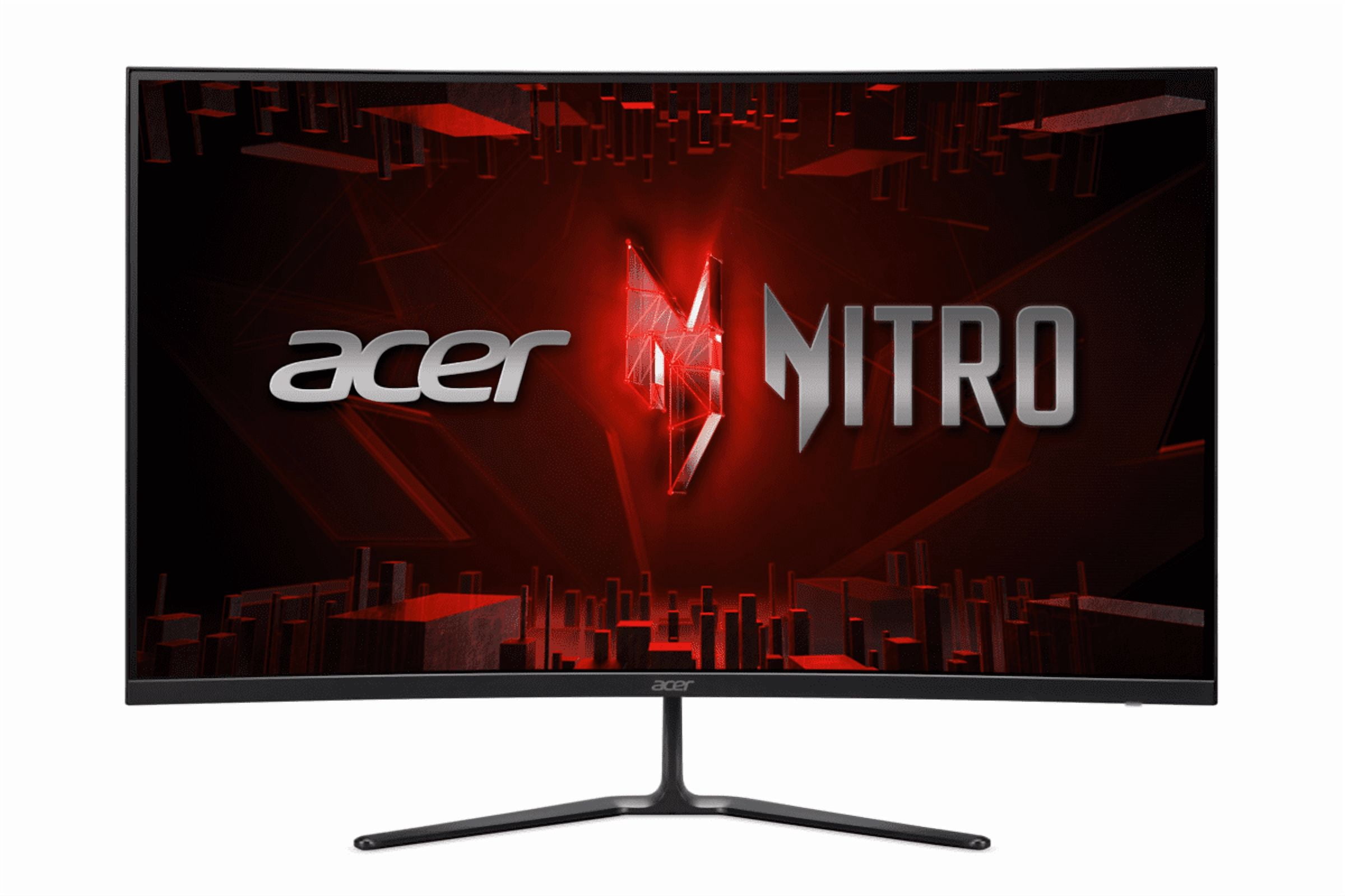 Acer Nitro 31.5" Full HD, 240Hz 1ms, Curved Gaming Monitor - Ergostand AMD FreeSync 2w Speakers ED320Q W0biip