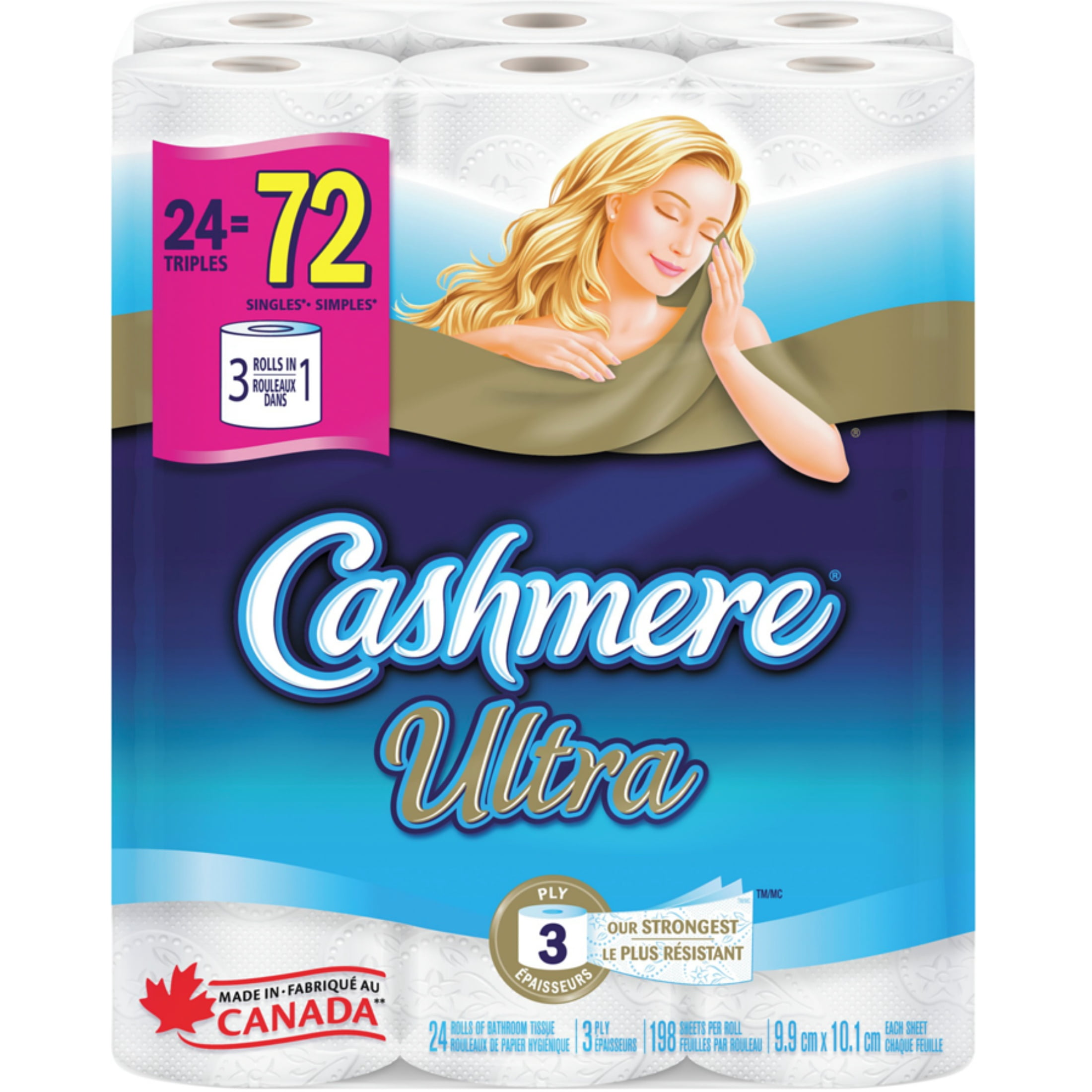 3 Ply Rolls Of Bathroom Tissue
