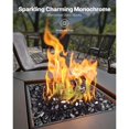 thumbnail image 2 of KFFKFF Fire Glass, 20 LBS / 9.0 KG High-Temperature Resistant Fireplace Rocks, 1/2-Inch / 12.7 mm Reflective & Smokeless Firepit Glass Rock, Black, 2 of 9