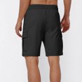 thumbnail image 4 of cllios Mens Cotton Shorts with Pockets Cargo Shorts Drawstring Elastic Waisted Casual Sweat Shorts Summer Lightweight Work Jogger Shorts for Golf Hiking, 4 of 5