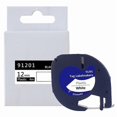 thumbnail image 5 of 5-Pack Label Maker Tape for DYMO LetraTag Refill Plastic 91331, Compatible Label Tape Black on White, 5 of 5