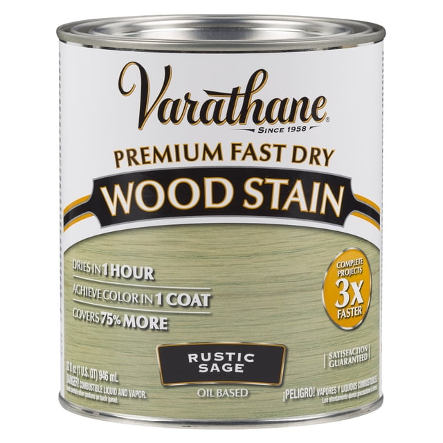Varathane 297426 Premium Fast Dry Wood Stain, Rustic Sage, 32 oz