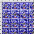 thumbnail image 4 of oneOone Polyester Spandex Lapis Blue Fabric Medical Doodle Sewing Craft Projects Fabric Prints By Yard 56 Inch Wide, 4 of 4