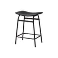 thumbnail image 1 of Monarch Specialties Barstool, Counter Height, Set Of 2, Kitchen, Black Leather Look, Black Metal, Contemporary, Modern, 1 of 3