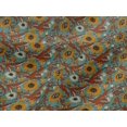 thumbnail image 4 of oneOone Viscose Jersey Fabric Leaves & Floral Block Print Fabric By The Yard 60 Inch Wide, 4 of 5