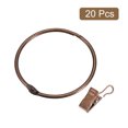 thumbnail image 3 of Unique Bargains Anneaux de Rideaux avec Pinces, Lot de 20 Anneaux de Pinces pour Rideaux, Crochets d'Anneaux de Pinces pour Rideaux de 2,5 Pouces (Cuivre), 3 of 5