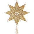 thumbnail image 1 of Kurt S. Adler S4434 16 in. Shimmer 8 Point Star Tree Topper, Pearl & Gold, 1 of 1