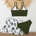 thumbnail image 5 of Kcodviy Toddler Girl's 3 Piece Little Girls Bathing Suits Swimsuits Soild Bikini Rullfe Girl Bikini Bathing Suit Briefs Girls Racing Swimsuit Bikini Swimwear Set, 5 of 5