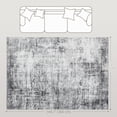 thumbnail image 3 of HOMCOM Area Rug 9x12, Modern Abstract Washable Rug for Living Room, Grey, 3 of 10