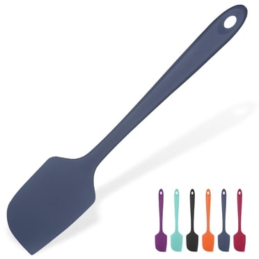 U-Taste Spatule en Silicone 14 Po Extra Grand Résistante à la Chaleur 600 °F, Sans BPA pour Cuisine Cuisson Pâtisserie Mélange, une Pièce Sans Joint, Grattoir Flexible en Caoutchouc pour Bol pour Batterie de Cuisine Antiadhésive (Bleu Minuit)