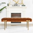 thumbnail image 2 of Jennifer Taylor Home Aria Banc d'Appoint Rembourré Or Orange Brûlé, 2 of 13