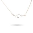 thumbnail image 2 of Ins Constellations Theme Friendship Necklace Rhinestone Comfortable Delicate with Display Card Pendant for Lover Festival Gifts Leo Silver, 2 of 6